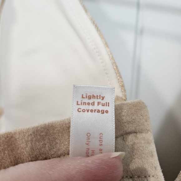 Lane Bryant Cacique Tan Floral Lace Overlay Bra Size 42F - Picture 5 of 6